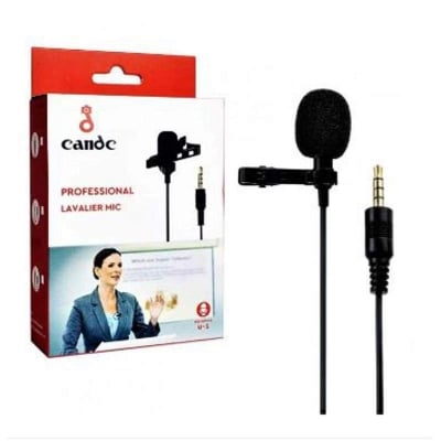 Picture of Candc U1 Microphone Proffessional Lavalier Microphone - computer table-Black