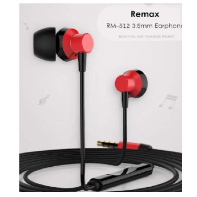 Picture of Remax RM 512 Wired 3.5mm Earphone-Red