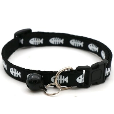 Picture of Fishprint collar for cat/dog - Black - Black - 