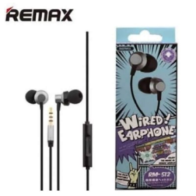 Picture of Remax RM 512 Wired 3.5mm Earphone-Black