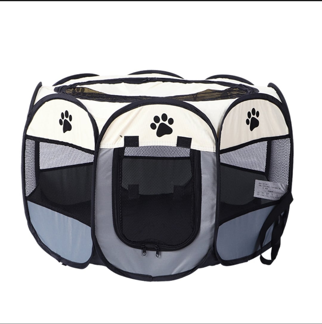 Picture of (Large Size)Portable Folding Pet tent Dog House Cage Dog Cat Tent Playpen Puppy Kennel Easy Operation Octagon Fence Easy House for cat and dog - 200 gm