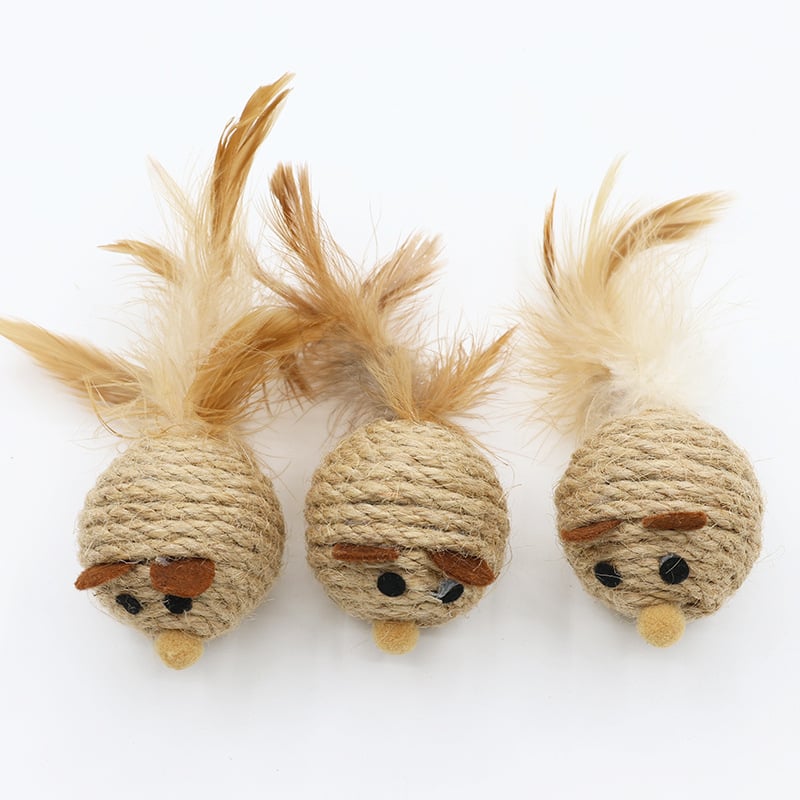 Picture of 1pcs Little Mouse Cat Toy Realistic Pet Toys Mice For Cats Toys - Multicolor - 