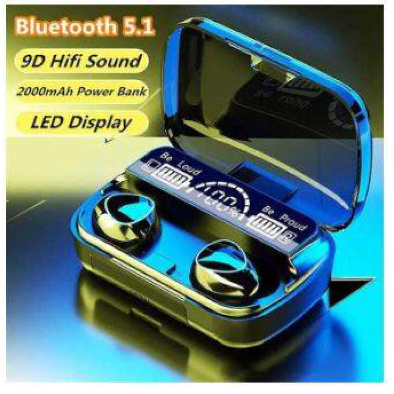 Picture of New M10 TWS Earphone 9D Stereo LED Digital Display Touch  Technology - Earphone-Black