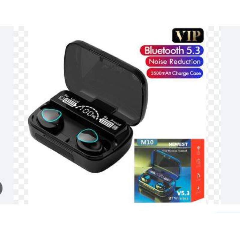 Picture of New M10 TWS Earphone 9D Stereo LED Digital Display Touch  Technology - Earphone-Black