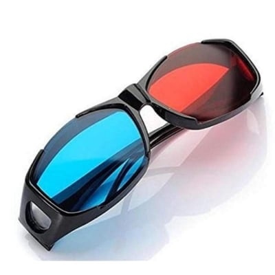 Picture of high Quality-Plastic Anaglyphic Blue&Red TV Movie 3D Glasses 3D Vision 1122.1-Black