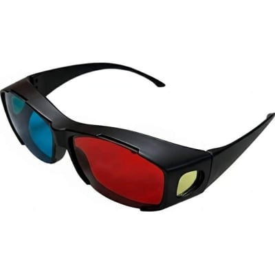Picture of high Quality-Plastic Anaglyphic Blue&Red TV Movie 3D Glasses 3D Vision 1122.1-Black