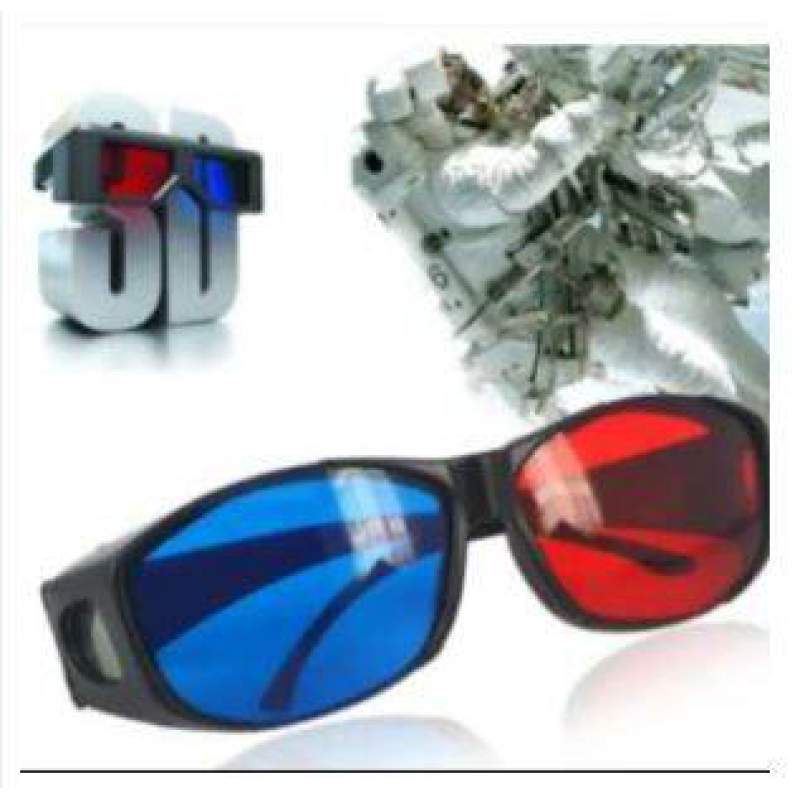 Picture of high Quality-Plastic Anaglyphic Blue&Red TV Movie 3D Glasses 3D Vision 1122.1-Black