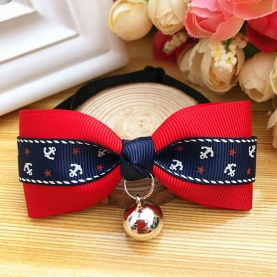 Picture of Luxury Bow Design Cat Collar Neck Bow Strap - Multicolor - 