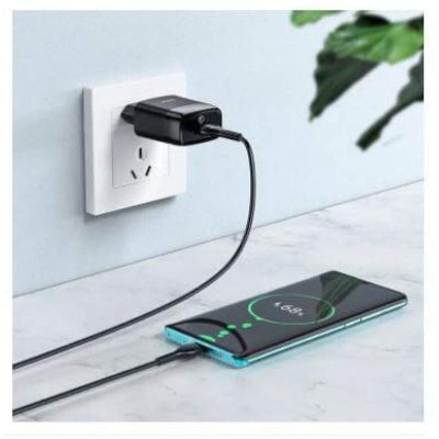 Picture of Hoco C72Q Glorious Qc3.0 Wall Charger, Single Usb, 18W Output, Eu Plug, Set With Cable For Type-C - Charger-Black