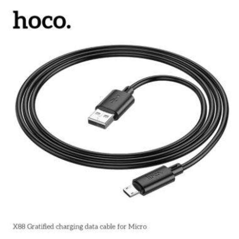 Picture of Hoco X88 Micro Usb Fast Charging Cable Type-B Gratified Fast Charging Data Cablefor Micro Usb Type B Cable-Black