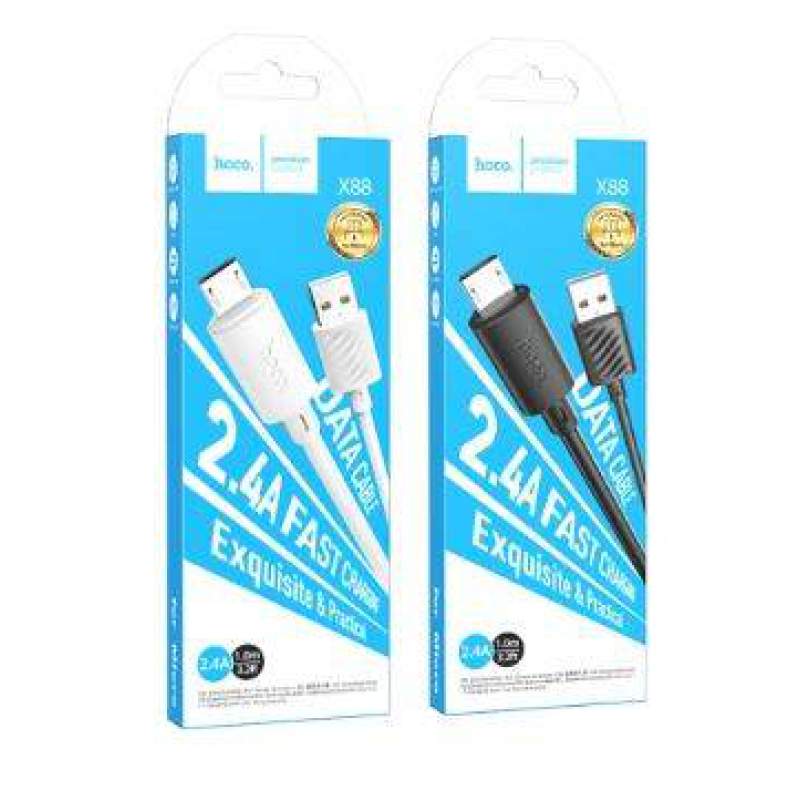 Picture of Hoco X88 Micro Usb Fast Charging Cable Type-B Gratified Fast Charging Data Cablefor Micro Usb Type B Cable-Black