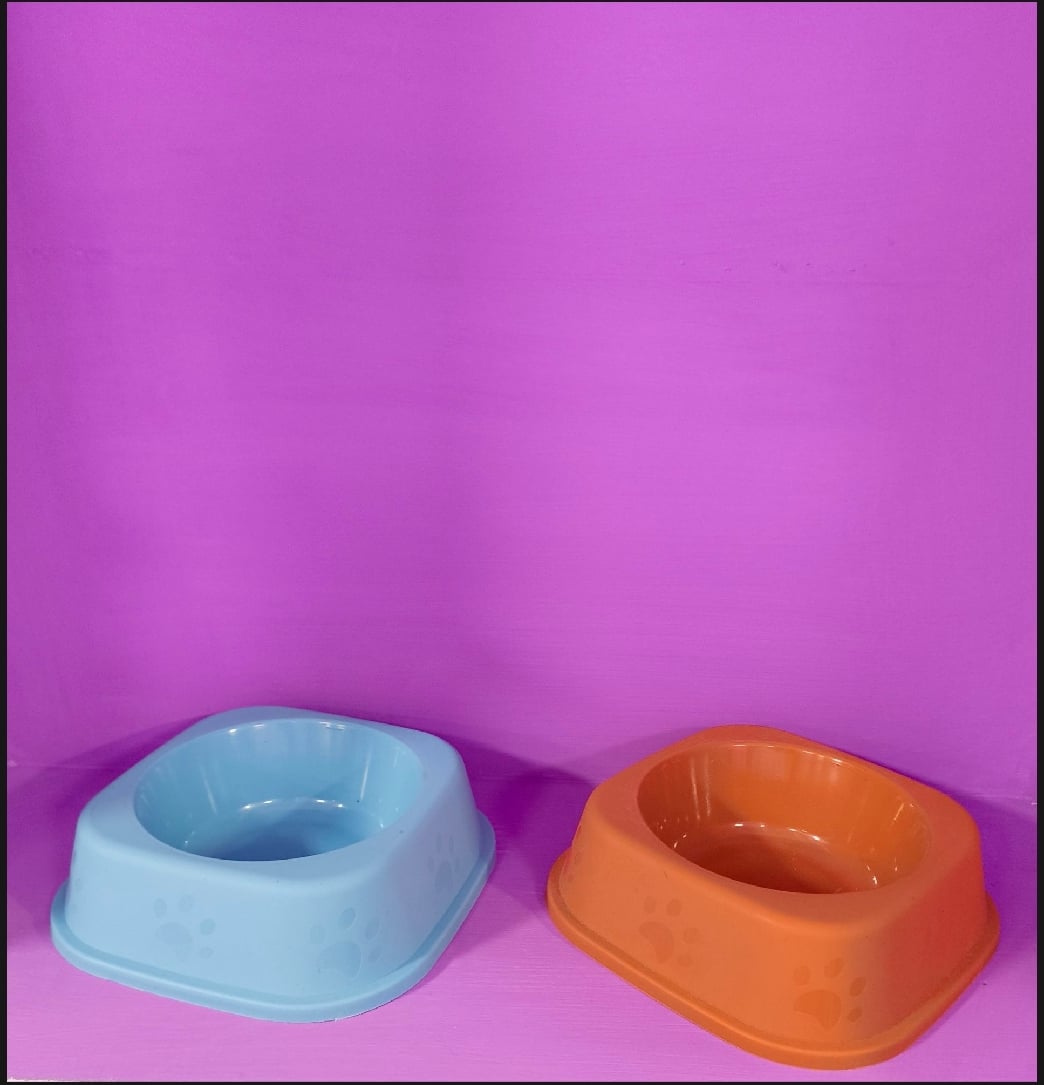 Picture of 1pc Random Color Paw Prints Cat Bowl, Cat Food Plate, Cat Water Dish, Anti-Tipping Design, Pet Feeding Bowl - 20 gm