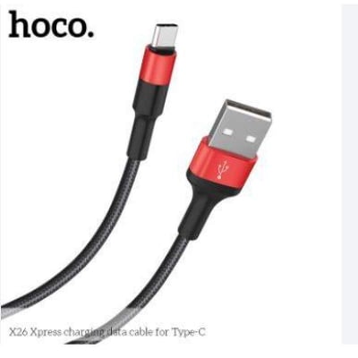 Picture of Hoco X26 Xpress charging data cable for Micro USB type C - 1M Black