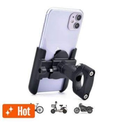 Picture of Metal Mobile Holder Phone Mount for Motorcycle/bicycle hendel-Black