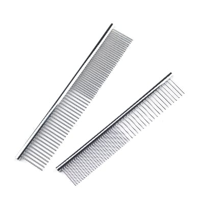 Picture of Pet Comb Optional Professional Dog Cat Grooming Comb Stainless Steel Puppy Hair Trimmer Brush Beauty Combs - Silver - 