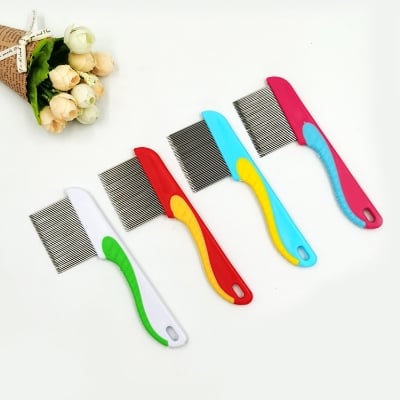Picture of Fine toothed stainless steel needles comb out eggs catch lice comb - Multicolor - 10 gm