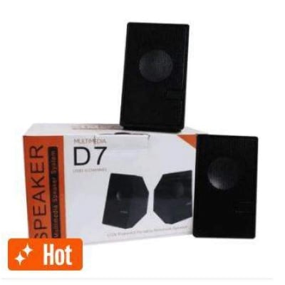 Picture of D7 Multimedia Sound Box 3D Speaker System Mini USB 2.0 Computer and Mobile Speaker-Black