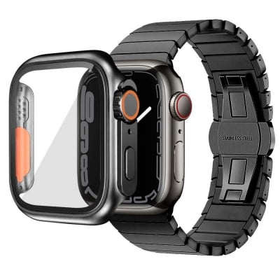Picture of T900 Smartwatch Case 49mm Hard PC Full Coverage Protective Cover with Screen Protector for Ultra Watch Series 8