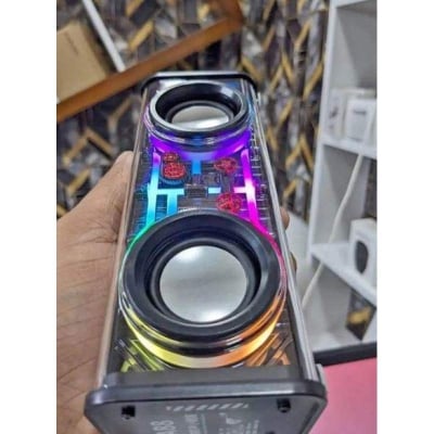 Picture of Mecha V8 Double-shot Little Steel Gun 10W Transparent Speaker-black