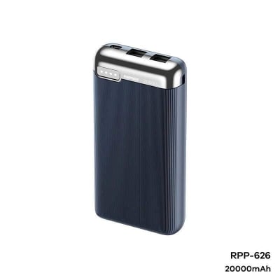 Picture of REMAX RPP-626 20000mAh RUINAY SERIES 2.1A FAST CHARGING POWER BANK (INPUT-TYPE-C/MICRO) (OUTPUT-USB 1/2)-Black