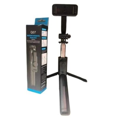 Picture of Q07 100 (cm) Bluetooth Integrated Selfie Stick with Bluetooth Remote Control-Black