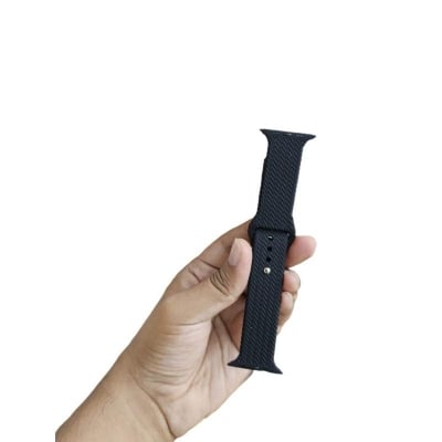 Picture of Silicone Braided Straps Compatible with Apple Watch Strap 38mm 40mm 41mm 42mm 44mm 45mm Women Men, Silicone Braided Design Wristband Strap Compatible with iWatch Series 8 7 6 5 4 3 2 1 SE.