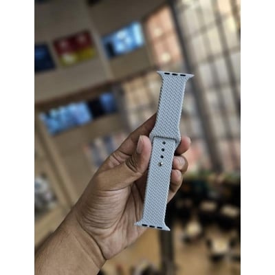 Picture of Silicone Braided Straps Compatible with Apple Watch Strap 38mm 40mm 41mm 42mm 44mm 45mm Women Men, Silicone Braided Design Wristband Strap Compatible with iWatch Series 8 7 6 5 4 3 2 1 SE.