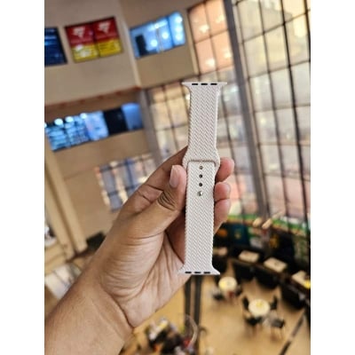 Picture of Silicone Braided Straps Compatible with Apple Watch Strap 38mm 40mm 41mm 42mm 44mm 45mm Women Men, Silicone Braided Design Wristband Strap Compatible with iWatch Series 8 7 6 5 4 3 2 1 SE.