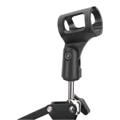 Picture of Microphone Arm Stand, Flexible 4Kg Load Microphone Suspension Boom for Metal Goose Neck for Most Handheld Microphones-Black