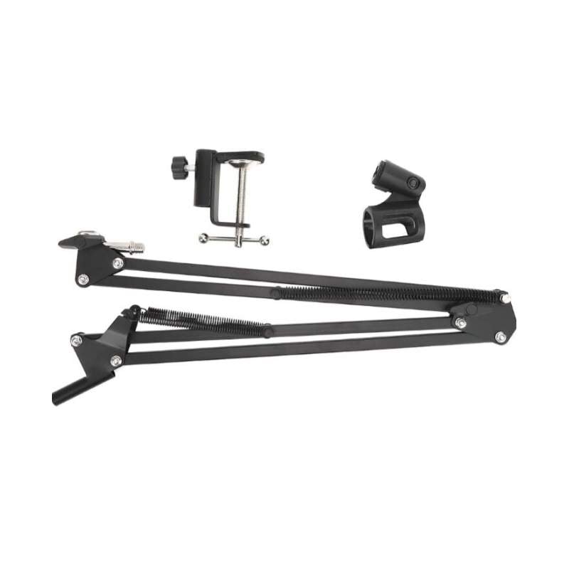 Picture of Microphone Arm Stand, Flexible 4Kg Load Microphone Suspension Boom for Metal Goose Neck for Most Handheld Microphones-Black