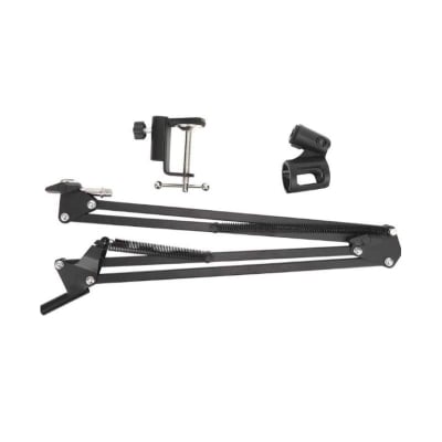 Picture of Microphone Arm Stand, Flexible 4Kg Load Microphone Suspension Boom for Metal Goose Neck for Most Handheld Microphones-Black
