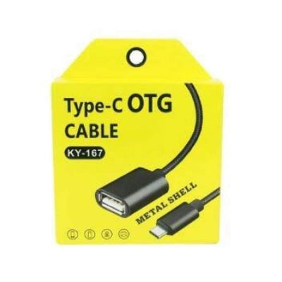 Picture of Type C OTG USB Adapter , USB-C to USB 3.0 OTG Adapter Type C Male to USB Female Adapter for all SmartPhone etc-Black