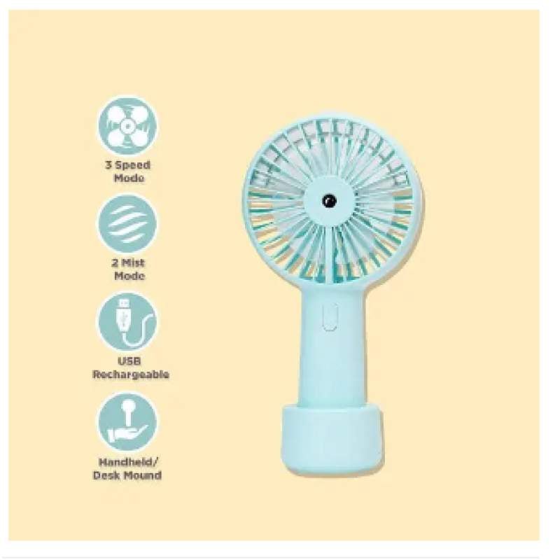 Picture of Mini Handheld Fan, Small Handheld Fan Portable with Base, USB Desk Fan Rechargeable Personal Cooling Fan for Office Travel Outdoors