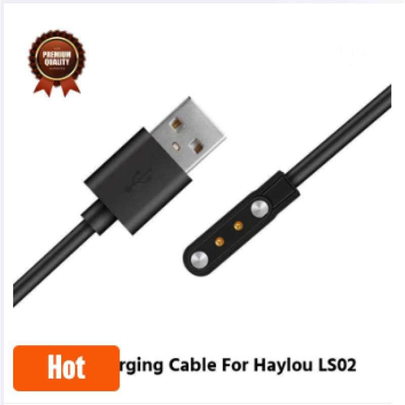 Picture of Haylou Solar LS02 Magnetic Charging Cable High Quality USB Charger Cable USB Charging Cable Dock Bracelet Charger for Haylou Solar LS02 Smart Watch-Black