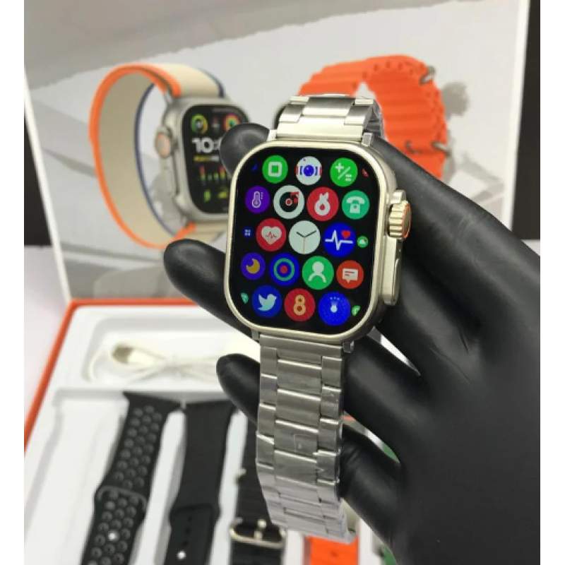 Picture of ULTRA 10 IN 1 STRAPS H 26 ULTRA 2 SMART WATCH | 2.0 HD display Screen | 49mm | Wireless Charging | GIFT PACK-Multicolor