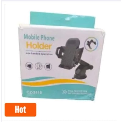 Picture of Plastick black long neck car mobaile phone holder with mobail holder cz 3115( havy duty)-Black