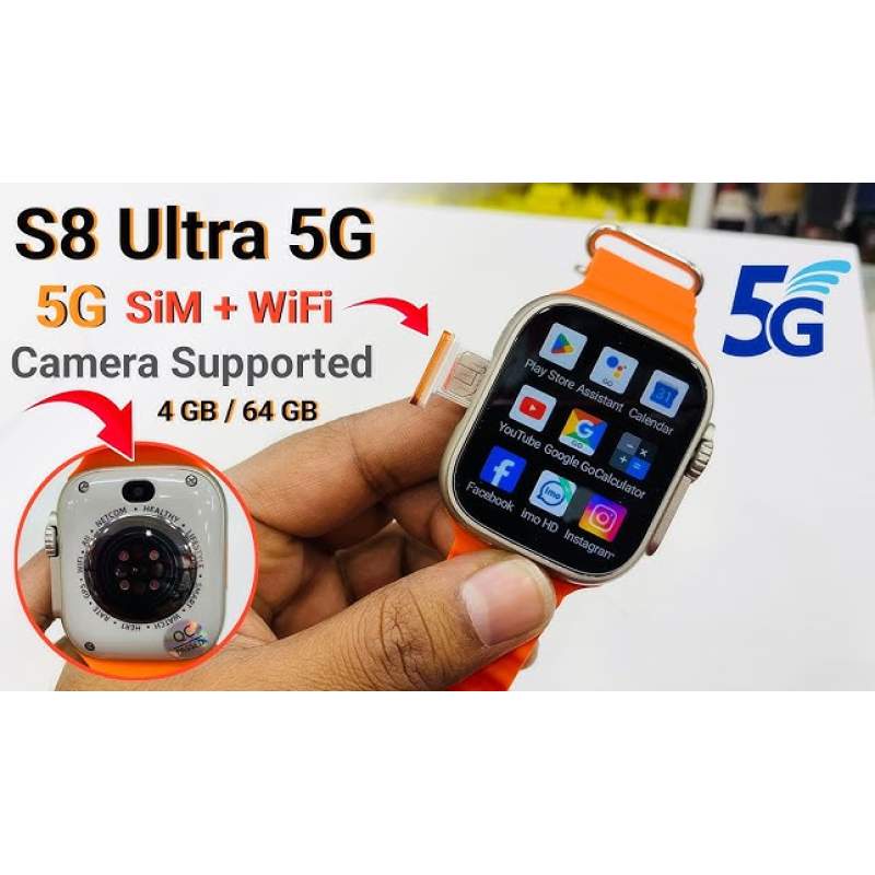 Picture of S8 Ultra Honeycomb Edition Smartwatch 4g Supported android Watch With Camera 4 GB RAM 64 GB ROM Smartwatch