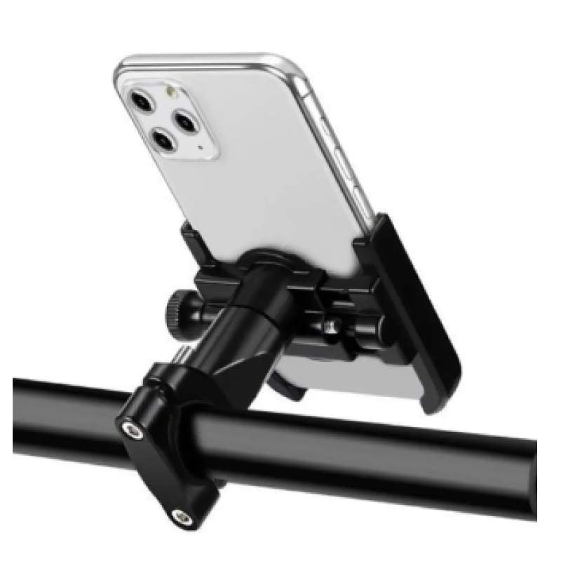 Picture of Ride with Confidence: Techway Rider-Black Metal Mobile Phone Holder for Motorcycle Bike - Effortlessly Secure Your Device for a Safe Journey.