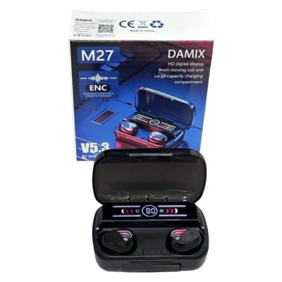 Picture of M27 Tws Wireless Earphone Bluetooth 5.3 Stereo Headphone Sport Waterproof Earbud Headset Charging Box With Mic-Black
