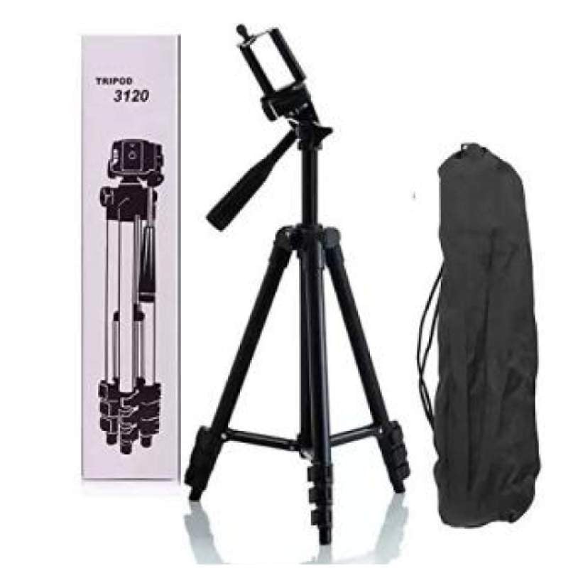 Picture of Tiktok Facebook Youtube Video Making Tripod 3110 / 3120 Camera Stand With Phone Holder Clip- Tripod For Mobile
