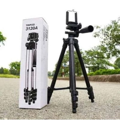 Picture of Tiktok Facebook Youtube Video Making Tripod 3110 / 3120 Camera Stand With Phone Holder Clip- Tripod For Mobile
