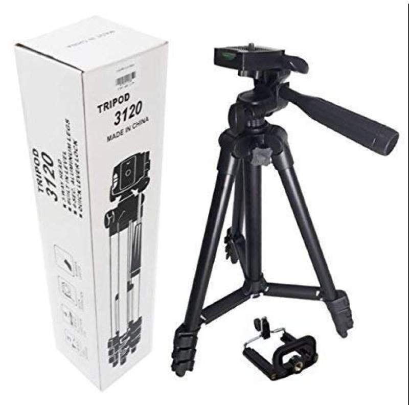 Picture of Tiktok Facebook Youtube Video Making Tripod 3110 / 3120 Camera Stand With Phone Holder Clip- Tripod For Mobile