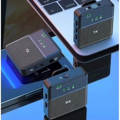 Picture of SX9 Dual Wireless Type C and 3.5 Interface Microphone-Black