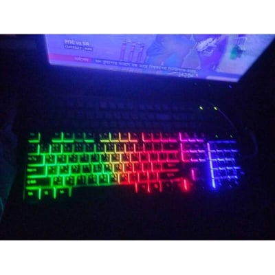 Picture of RGB PRO GAMING KEYBOARD With Bangla Keypet DF001 DIAMOND FIELD-black