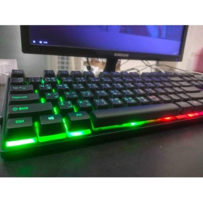 Picture of RGB PRO GAMING KEYBOARD With Bangla Keypet DF001 DIAMOND FIELD-black