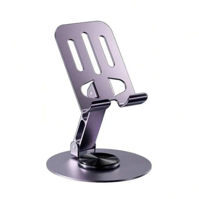 Picture of Full Metal Folding 360 ° Rotating Desktop Mobile Phone Holder Stand For iphone ipad Universal Portable Mechanical Metal Stand-Black