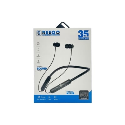 Picture of Reeoo Ro11 Bluetooth 5.3 Wireless Neckband Earphone-Black