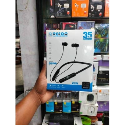 Picture of Reeoo Ro11 Bluetooth 5.3 Wireless Neckband Earphone-Black