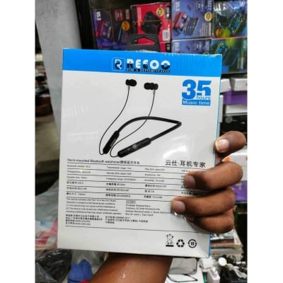 Picture of Reeoo Ro11 Bluetooth 5.3 Wireless Neckband Earphone-Black