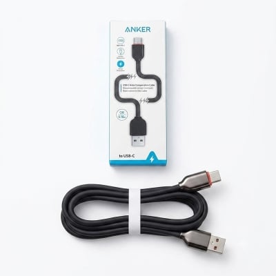 Picture of Anker Powerline USB-C to USB A Charging Cable- Black